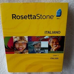Rosetta Stone Language Learning Software Box Set Level 1 Italian 4 CD’s